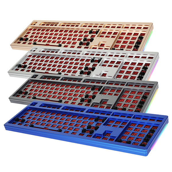 COX 갤리온 CNC 풀 알루미늄 RGB 기계식 커스텀 베어본 (실버)