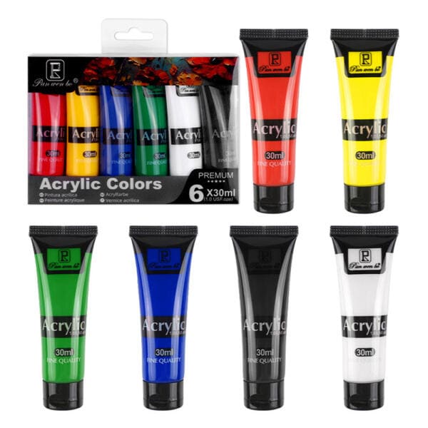 아트필드 프리미엄 아크릴 물감 30ml 6색 베이직_이미지