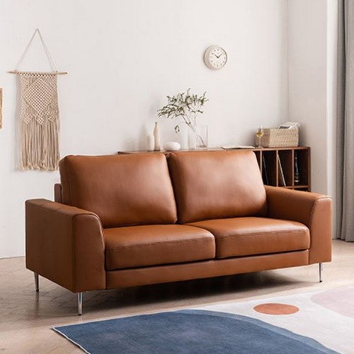 삼익가구 무이 천연가죽 소파 3인용 (스툴별도)_이미지