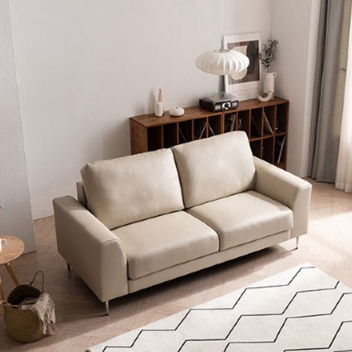 삼익가구 무이 천연가죽 소파 3인용 (스툴별도)_이미지