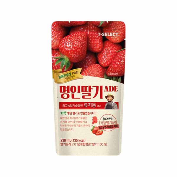 코리아세븐 명인딸기에이드 230ml (20개)