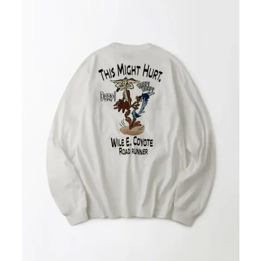 OUTSTANDING LOONEY TUNES LONG SLEEVETHIS MIGHT HURT_OFF WHITE OSLS12..