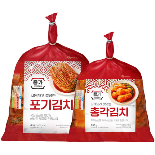 종가 포기김치 4kg + 총각김치 850g이미지입니다. 누르면 해당 게시물로 새창이동합니다.