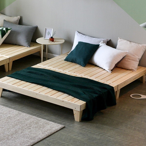 원목마루 평상형 침대 Q