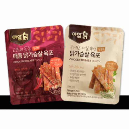 국내산 매실 숙성 수제 닭가슴살 육포 20g 2종류 50팩