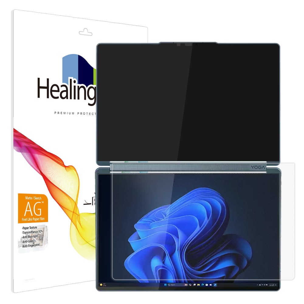 레노버 요가 Book 9i 14 Gen10 보조 디스플레이 종이질감 지문방지 블루라이트차단 액정보호필름
