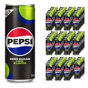 롯데칠성음료 펩시콜라 제로슈거 라임향 245ml (업소용)이미지입니다. 누르면 해당 게시물로 새창이동합니다.