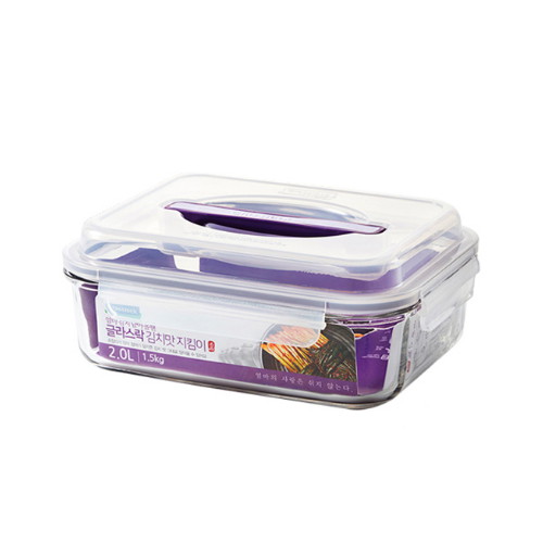 글라스락 퍼플에디션 김치맛 지킴이 핸디형 2L (1개)_이미지