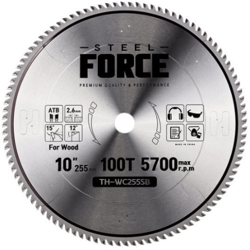 스틸포스 10인치 목공용 원형톱날 TH-WC255SB_이미지