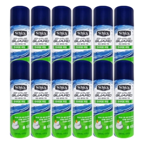 쉬크 쉐이브가드 센시티브 라임 폼 220ml (12개)_이미지