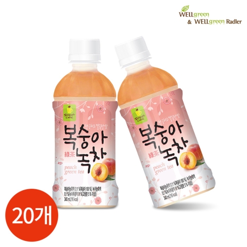 스위트카페 복숭아녹차 340ml x 20PET