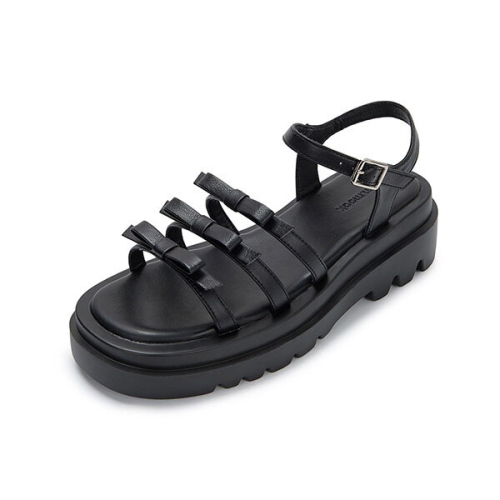 무크 엠. 모니카 소가죽 캐쥬얼 샌들 블랙 516523520AA