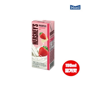 매일유업 허쉬 초콜릿 드링크 딸기 190ml (96개)_이미지