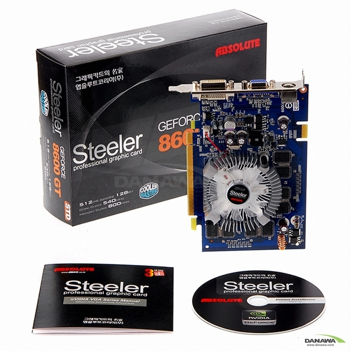앱코 지포스 8600GT Steeler STD 512MB 쿨러마스터_이미지