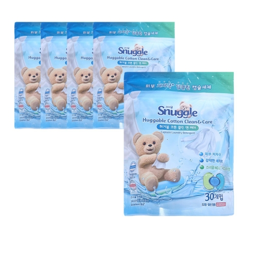 스너글 허거블 코튼 클린 앤 케어 30개입 (5개)_이미지