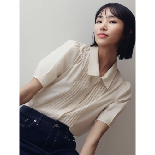 신성통상 탑텐 여성 쿨터치 볼륨 소매 반팔 블라우스 MSF2WC2024