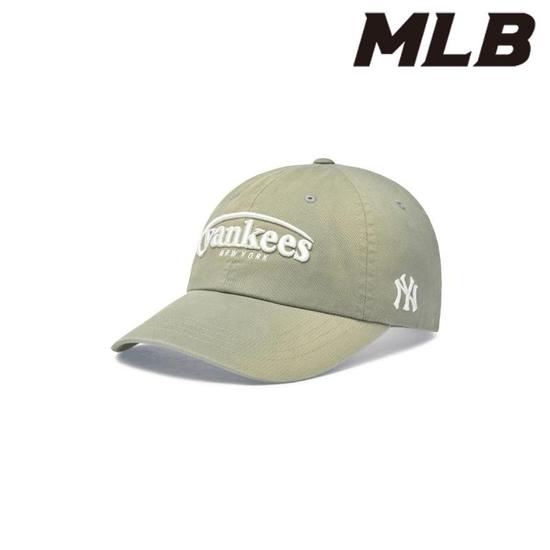 MLB 3ACPV076N-50KAM 빈티지 워싱 커브 로고 언스트럭쳐 볼캡