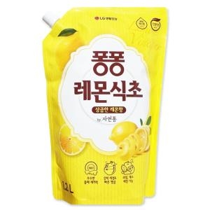 퐁퐁 레몬식초 주방세제 리필 1.2L (1개)_이미지