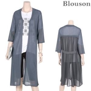 Blouson 백 쉬폰 벨트 롱 가디건_ B1906CD613B  B1906CD613B