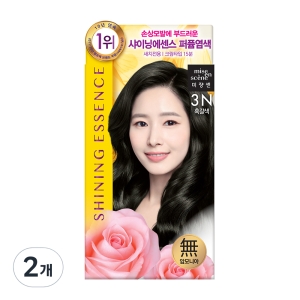 샤이닝 에센스 새치전용 염색제 3N 흑갈색 2개