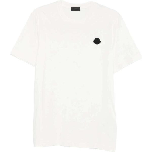 몽클레르 로고 패치 화이트 반팔 티셔츠 K2091 8C00039 89AYW 031