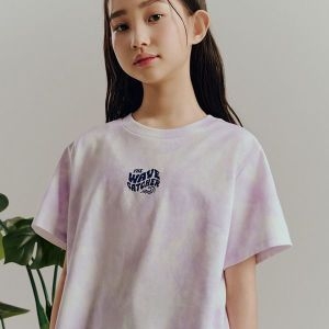 탑텐키즈 여아 쿨에어 코튼 크롭 다잉 반팔티_MKF3TS2203_이미지
