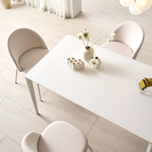 리바트 세계가구 라클레 스키니 유리 식탁 1400 (의자별도)_이미지