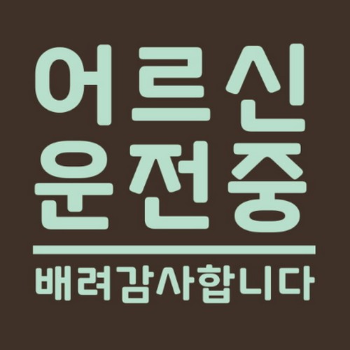 스튜디오치치카포 리틀메테오 어르신 자동차 스티커 배려감사 어르신 LMCE-024_이미지