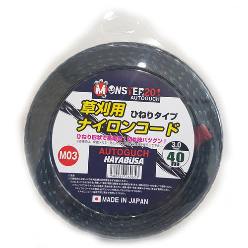 강남몬스터 몬스터201 일제 예초기 줄날 사각꼬임 (3.0mm x 40m)_이미지