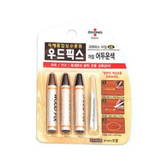 오공 목재 흠집 보수제 우드픽스 3개입 (2개)_이미지