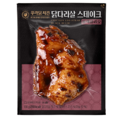 푸라닭 닭다리살 스테이크 블랙알리오 130g (12개)_이미지