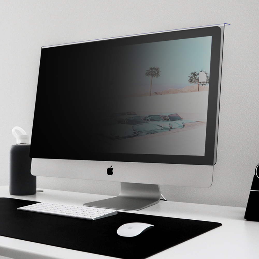 지클릭커 휴쉴드V2 사생활보호 블루라이트 차단 26도 거치형 모니터 보안필름 (32인치)_이미지