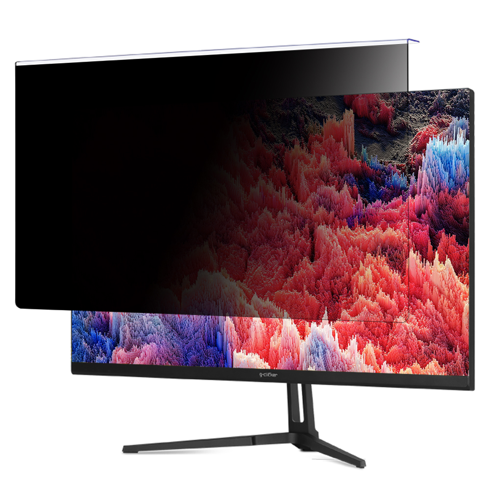 지클릭커 휴쉴드V2 사생활보호 블루라이트 차단 26도 거치형 모니터 보안필름 (32인치)