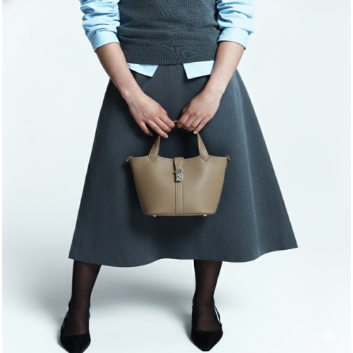  닥스 잡화 액세서리 DCBA6E184I2 CLA 토페 소가죽 체크 장식 포인트 토트백S