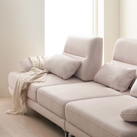 삼익가구 모딘 스윙형 기능성 패브릭 소파 4인용 (스툴별도)_이미지