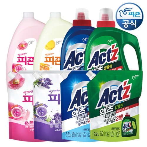 피죤 액츠 섬유유연제/세탁세제