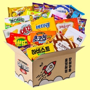 [불명] 초대형 종합 과자 선물세트 로켓박스 (총 3100g)