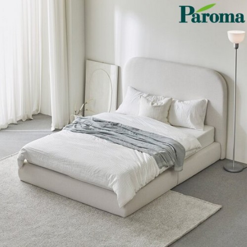 파로마 베이 크렌 패브릭 평상형 호텔 침대 K+협탁 2개 (독립스프링)_이미지
