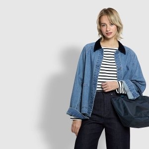 자연주의 여 코듀로이 카라 자켓 LIGHT BLUE OLIVE BLACK 202767_이미지