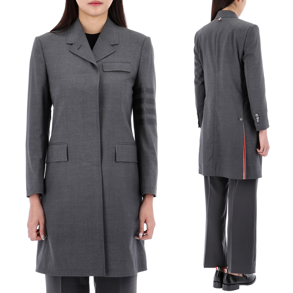 톰브라운 사선 스트라이프 울 코트 FOC769H 06146 025_이미지