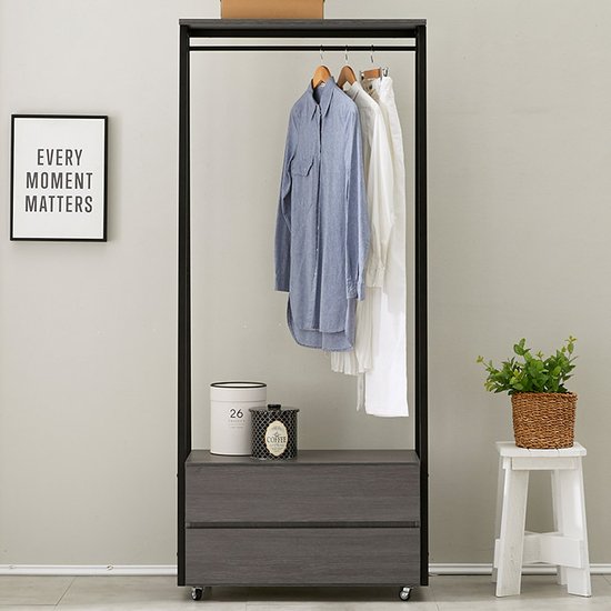 아미띠에 아델 2단 서랍 시스템 행거 (80cm)_이미지