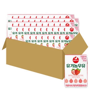 서울우유 유기농우유 딸기 120ml (48개)_이미지
