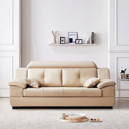 동서가구 제이벨라 편백황토숯 천연가죽 소파 3인용 (스툴별도)