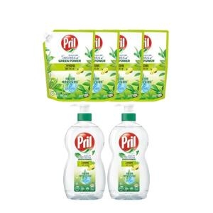 프릴 그린파워 레몬그라스향 700ml + 리필 1L (본품2개+리필4개)_이미지