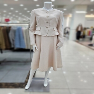 브이넥 재킷 플레어 원피스 IS3A0OP011PK10 563299_IS3A0OP011PK10