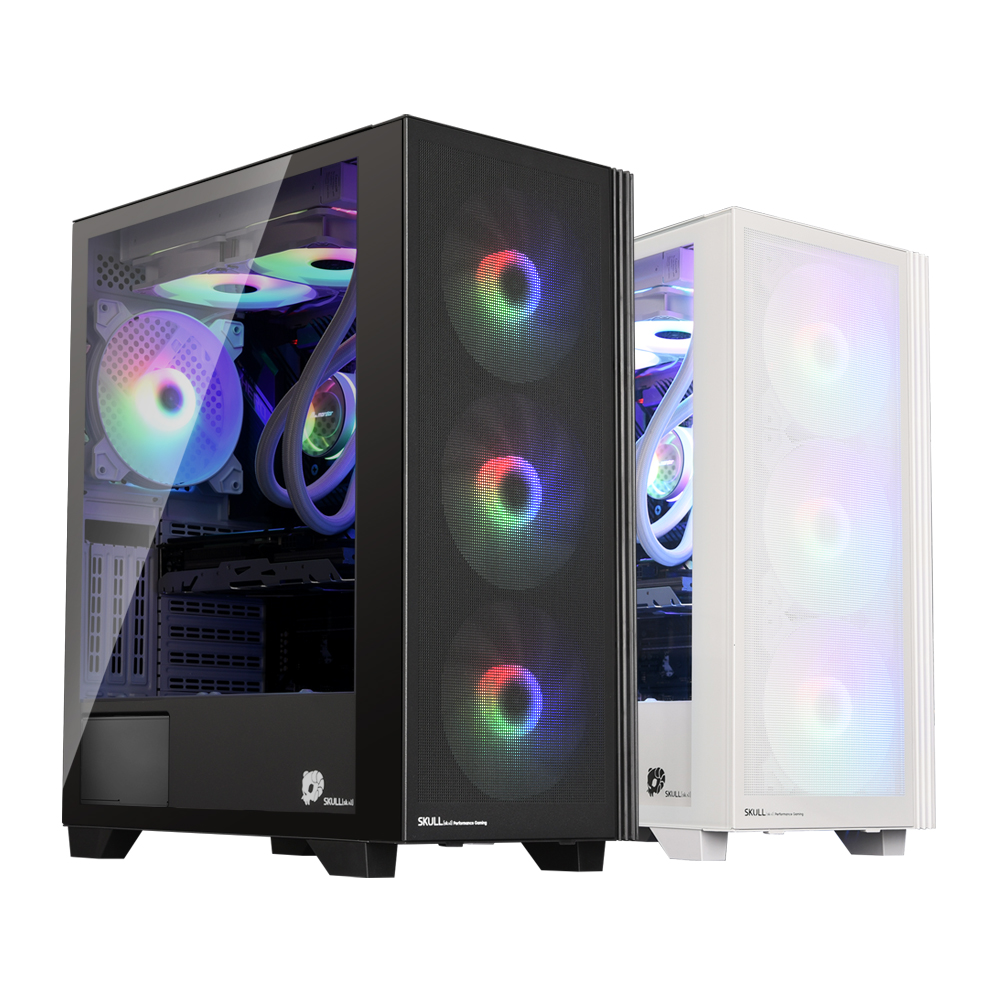NEWZEN SKULL X50 RGB 4FAN 강화유리 (블랙)