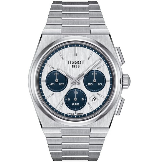 PRX CHRONO 42MM 오토 화이트 다이얼 SS 남성용 시계 T137.427.11.011.01