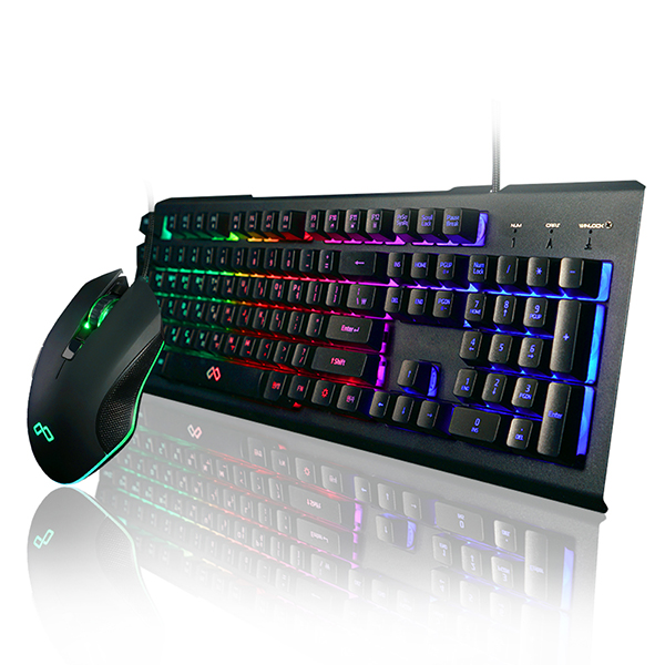 MAXTILL GMK310 레인보우 LED 키보드 마우스 세트_이미지