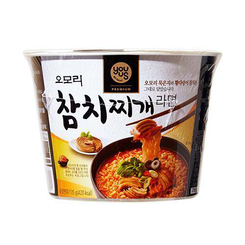 GS리테일 유어스 오모리 참치찌개라면 큰컵 135g (12개)
