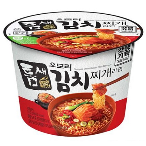 GS리테일 유어스 틈새 오모리 김치찌개라면 큰컵 150g (9개)_이미지